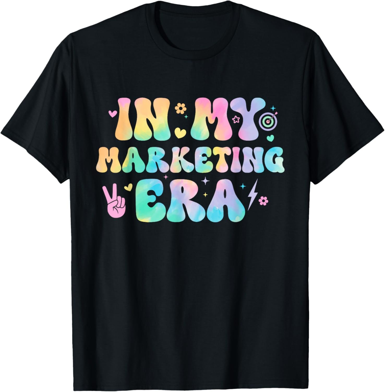 In My Marketing Era Funny Marketing Teacher Marketing Squad T-Shirt, Small, Black - Image 2